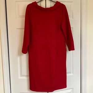 Boden Size 14 Red Boatneck Dress